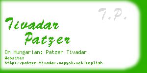 tivadar patzer business card